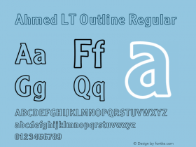 Ahmed LT Outline Regular Version 1.10 Build 110图片样张