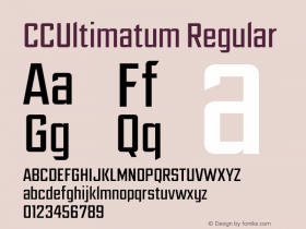 CCUltimatum Regular Version 2.000;hotconv 1.0.109;makeotfexe 2.5.65596图片样张