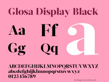 GlosaDisplay-Black Version 1.0图片样张
