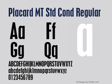 Placard MT Std Cond Regular Version 1.000;PS 001.000;hotconv 1.0.38图片样张