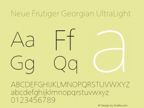 Neue Frutiger Georgian UltLt Version 1.00, build 7, s3图片样张