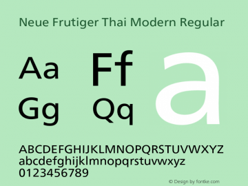 Neue Frutiger Thai Modern Version 1.10, build 21, s3图片样张