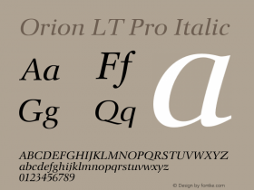 Orion LT Pro Italic Version 2.00图片样张