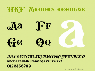 HKF_Brooks_regular Version 1.000图片样张