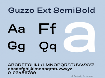 Guzzo Ext SemiBold Version 1.00图片样张