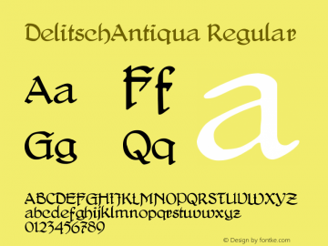 DelitschAntiqua Regular 1.0 2004-11-13图片样张