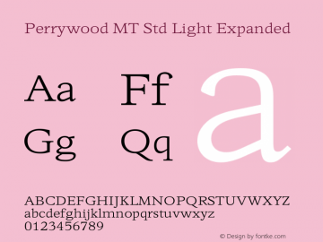 Perrywood MT Std Light Expanded Version 2.00 Build 1000图片样张
