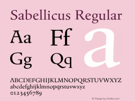 Sabellicus Regular Version 1.00图片样张