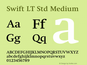 SwiftLTStd-Medium Version 1.01;PS 001.000;hotconv 1.0.38图片样张