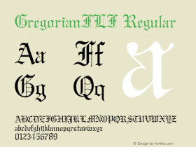 GregorianFLF Regular 001.000 Font Sample