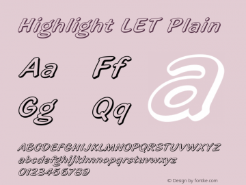 Highlight LET Plain:1.0 1.0图片样张