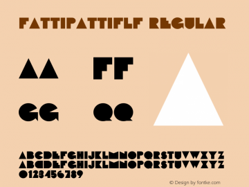 FattiPattiFLF Regular 001.000 Font Sample