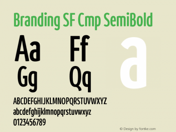 Branding SF Cmp SemiBold Version 1.000;hotconv 1.0.109;makeotfexe 2.5.65596图片样张