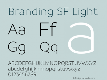 Branding SF Light Version 1.000;hotconv 1.0.109;makeotfexe 2.5.65596图片样张