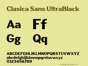 ClasicaSans-UltraBlack 1.000图片样张