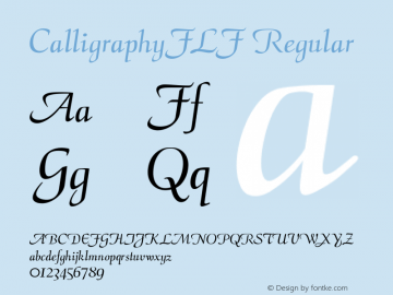 CalligraphyFLF Regular 1.0 Font Sample