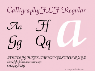 CalligraphyFLF Regular 1.0图片样张