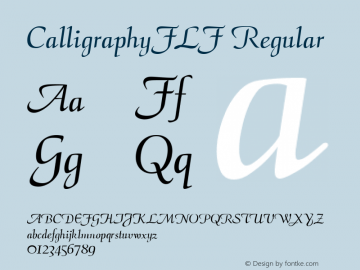 CalligraphyFLF Regular 001.000图片样张