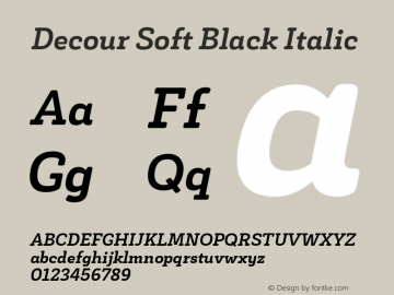 DecourSoft-BlackItalic Version 1.000;PS 001.000;hotconv 1.0.88;makeotf.lib2.5.64775图片样张