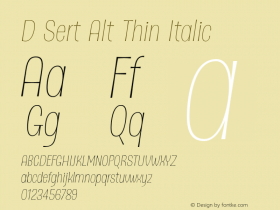 DSertAlt-ThinIt Version 1.001;PS 001.001;hotconv 1.0.56;makeotf.lib2.0.21325图片样张