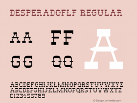 DesperadoFLF Regular 001.000 Font Sample