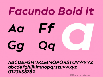 Facundo Bold It Version 1.001;hotconv 1.0.109;makeotfexe 2.5.65596图片样张