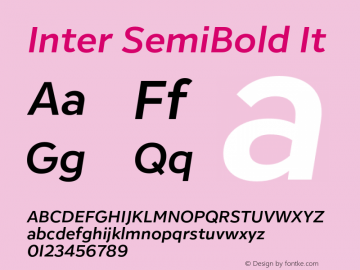 Inter SemiBold It Version 1.000;hotconv 1.0.109;makeotfexe 2.5.65596图片样张