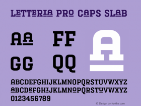 Letteria Pro Caps Slab Version 1.000;hotconv 1.0.109;makeotfexe 2.5.65596图片样张