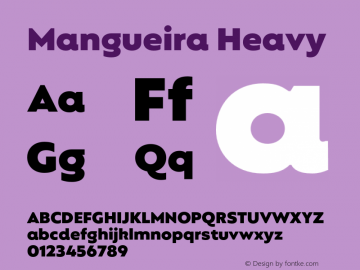 Mangueira Heavy Version 1.000;hotconv 1.0.109;makeotfexe 2.5.65596图片样张