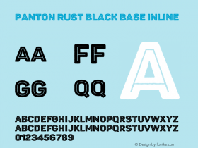 Panton Rust Black Base Inline Version 1.000;hotconv 1.0.109;makeotfexe 2.5.65596图片样张