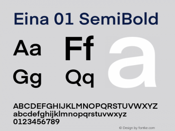 Eina01-SemiBold Version 1.000图片样张