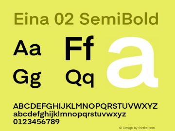 Eina02-SemiBold Version 1.000图片样张