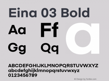 Eina03-Bold Version 1.000图片样张