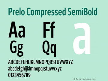 PreloCompressed-SemiBold Version 1.0图片样张