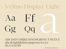 VelinoDisplay-Light Version 1.000图片样张