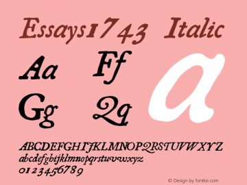 Essays1743 Italic Version 002.000图片样张