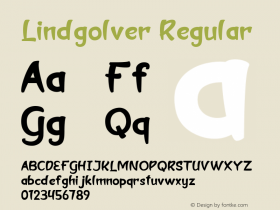 Lindgolver Version 1.00;June 4, 2021;FontCreator 13.0.0.2683 32-bit图片样张