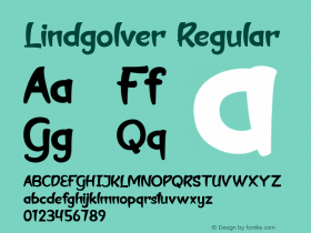 Lindgolver Version 1.00;June 4, 2021;FontCreator 13.0.0.2683 32-bit图片样张