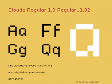 Cloude_Regular_1.02 Version 001.2图片样张