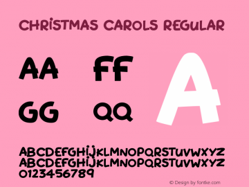 Christmas Carols Version 1.00;November 25, 2021;FontCreator 12.0.0.2567 64-bit图片样张
