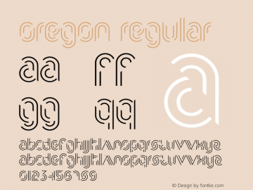 OregonRegular Version 1.001;Fontself Maker 3.5.7图片样张