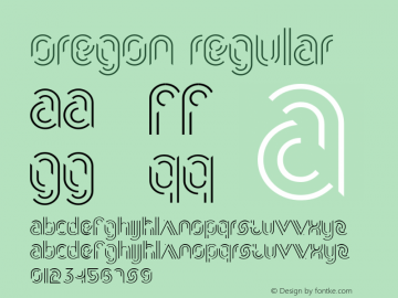 Oregon Version 1.001;Fontself Maker 3.5.7图片样张