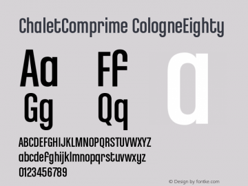 ChaletComprime-CologneEighty OTF 1.000;PS 001.000;Core 1.0.29图片样张