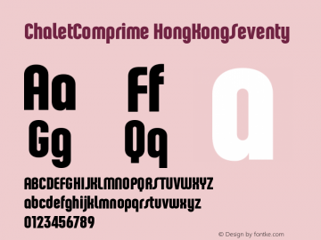 ChaletComprime-HongKongSeventy OTF 1.000;PS 001.000;Core 1.0.29图片样张