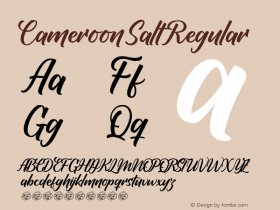 Cameroon Salt Version 1.00;November 19, 2021;FontCreator 12.0.0.2545 64-bit图片样张