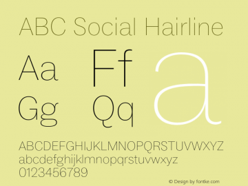 ABC Social Hairline Version 1.000图片样张