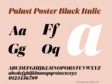 Palast Poster Black Italic 1.0图片样张