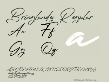 Bringlandes Version 1.00;November 17, 2021;FontCreator 13.0.0.2683 64-bit图片样张
