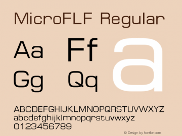 MicroFLF Regular 1.0 Font Sample