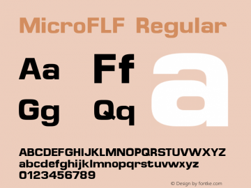 MicroFLF Regular 001.000 Font Sample